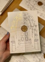 Gold door Flower Soft Blush Wedding invitation