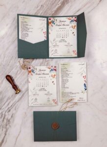 1 Early Autumn Flower Wedding Invitation