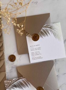 1 Minimalistic Gold Palm Wedding Invitation