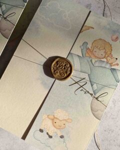 3 Mali Princ Baby Boy Invitation