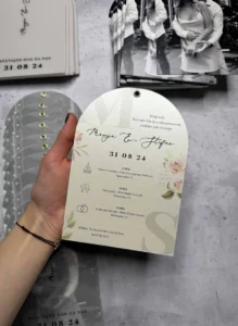 4 Arch Photo Wedding invitation
