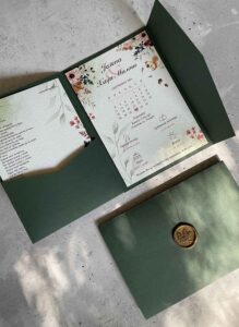 6 Early Autumn Flower Wedding Invitation